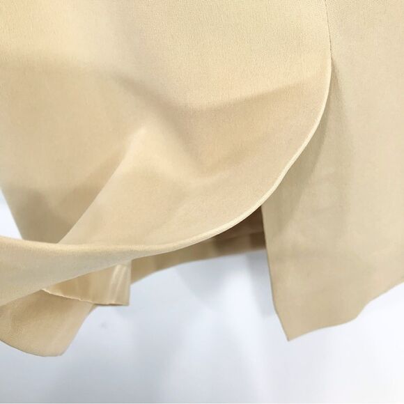 Jones New York Creamy Tan 100% Silk Minimalist Neutral Shift Dress NEW - Picture 11 of 14